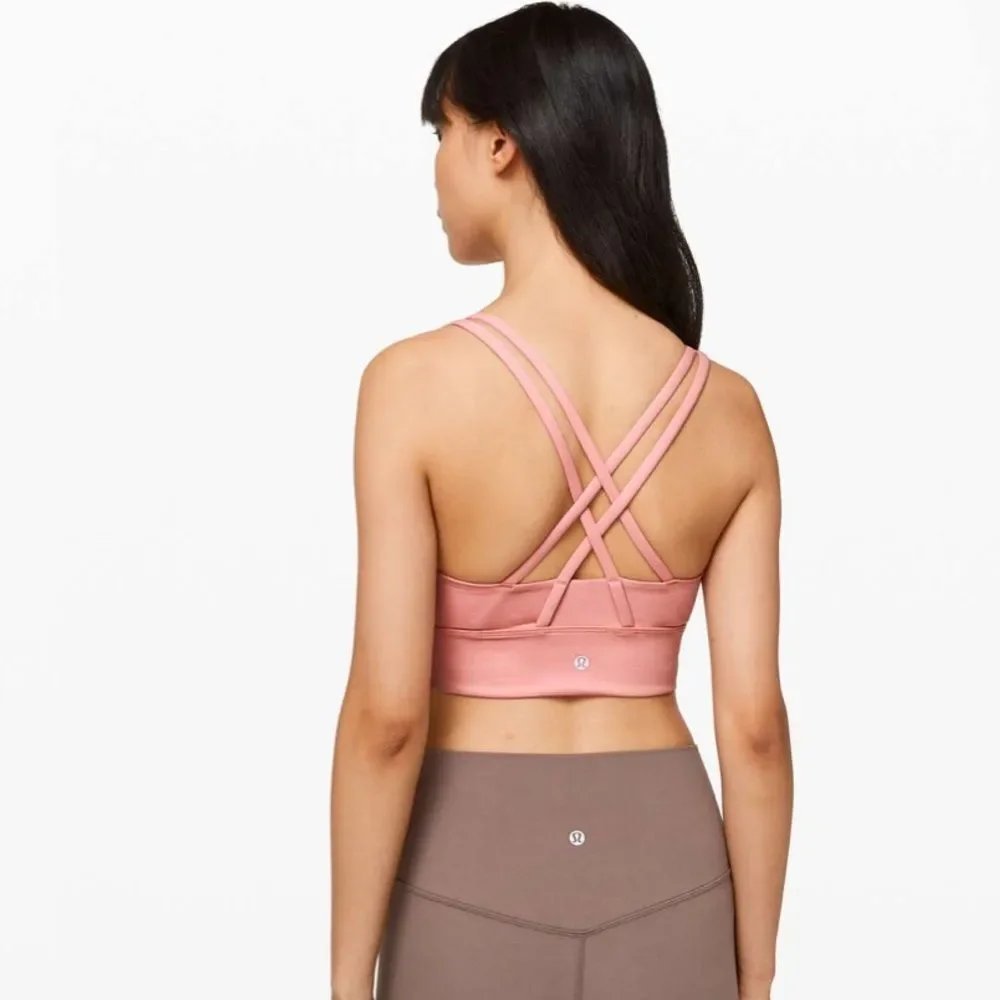 Lululemon Energy Bra *Long Line Peach Pink